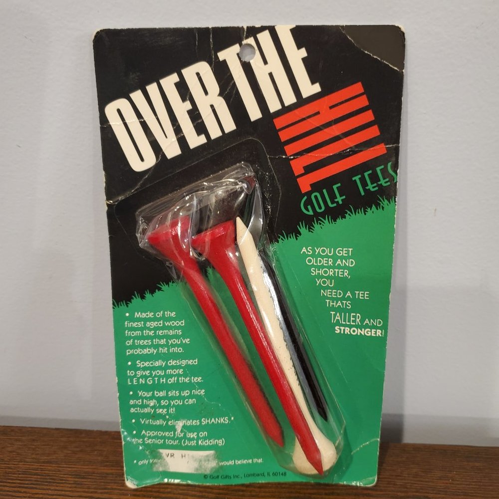 Vintage Over The Hill Tees Giants Golf Tees Funny Phrases Gag Gift New Old Stock